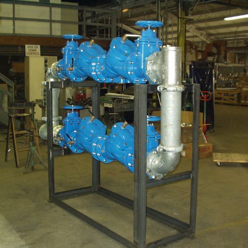 backflow preventer- side angle  process piping - The Geiler Company